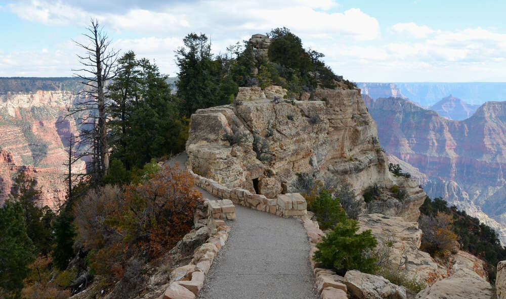 view of Bright Angel Point at Grand Canyon NP