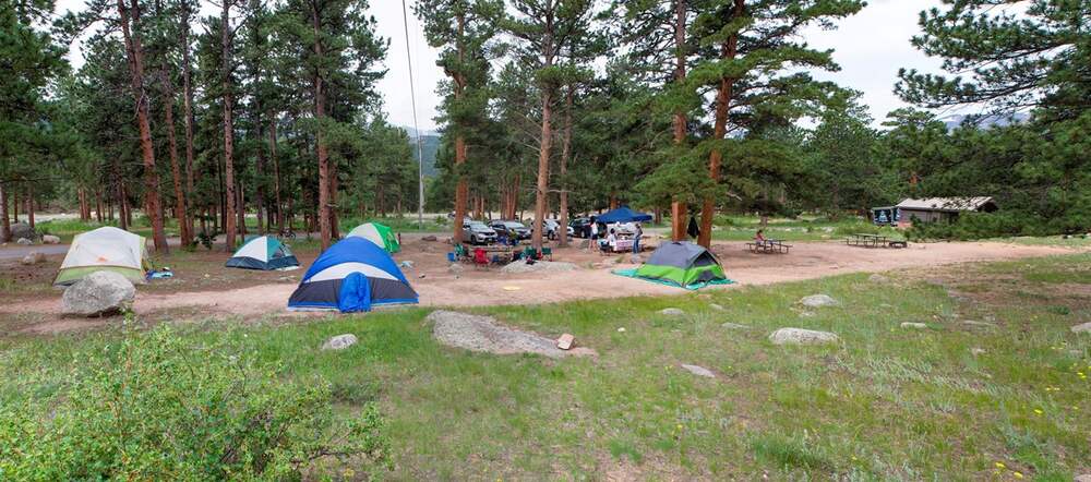 campsite at the Moraine Park campground in RMNP