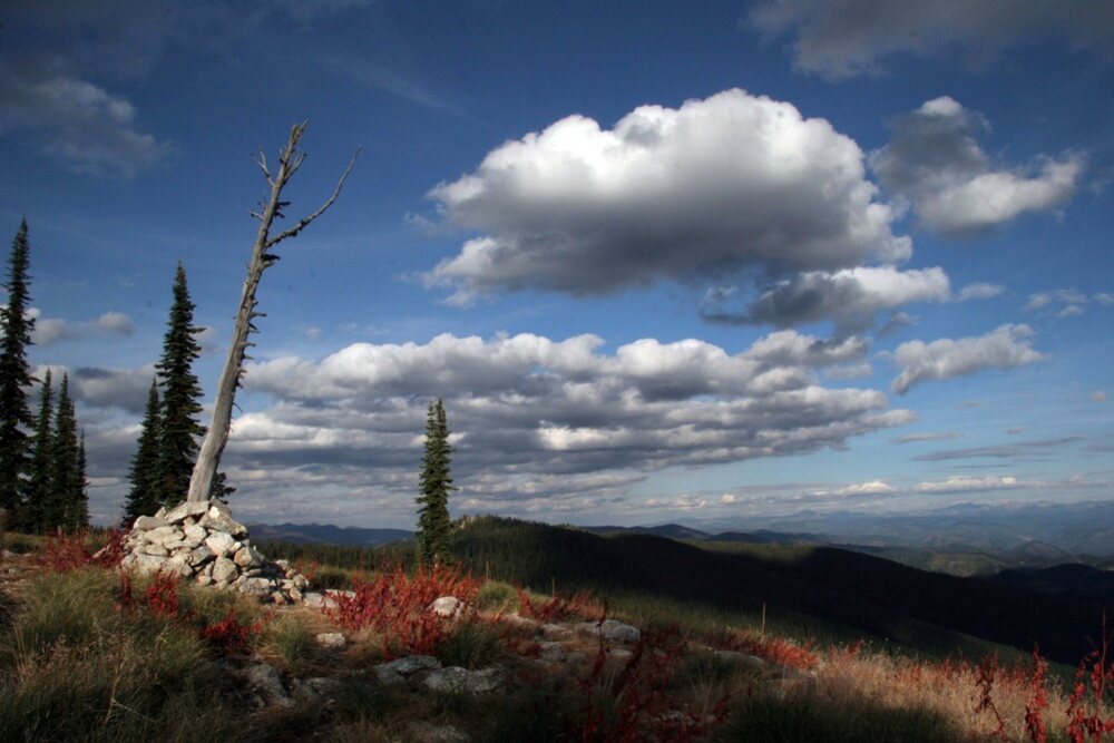 The Lolo Trail and rugged Bitterroot Mountains that Lewis and Clark passed through on their westward expedition