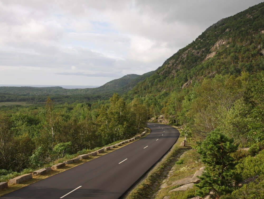 view of Acadia's Park Loop Road created in the 1930s